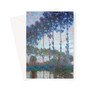 Monet Poplars on the Banks of the River Epte Evening Effect Greeting Card