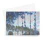 Monet Poplars on the Banks of the River Epte Evening Effect Greeting Card