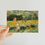 Monet’s Artwork Yellow Fields Classic Postcard