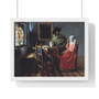 Johannes Vermeer’s The Wine Glass  ,  Premium Framed Horizontal Poster,Johannes Vermeer’s The Wine Glass  -  Premium Framed Horizontal Poster