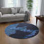 Sunset at Belle-île by Claude_Monet - Round Rug