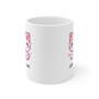 latte love kawaii kitty - White Ceramic Mug, 11oz