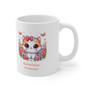 find the beauty in everyday kawaii kitty - White Ceramic Mug, 11oz