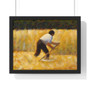   Premium Framed Horizontal Poster,The Mower,  Georges Seurat French  -  Premium Framed Horizontal Poster,The Mower,  Georges Seurat French  -  Premium Framed Horizontal Poster,The Mower,  Georges Seurat French  