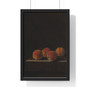 Four Apricots on a Stone Plinth, Adriaen Coorte  ,  Premium Framed Vertical Poster,Four Apricots on a Stone Plinth, Adriaen Coorte  -  Premium Framed Vertical Poster,Four Apricots on a Stone Plinth, Adriaen Coorte  -  Premium Framed Vertical Poster