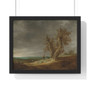 Landscape with Two Oaks, Jan van Goyen  ,  Premium Framed Horizontal Poster,Landscape with Two Oaks, Jan van Goyen  -  Premium Framed Horizontal Poster,Landscape with Two Oaks, Jan van Goyen  -  Premium Framed Horizontal Poster