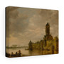  Jan van Goyen, Dutch - Stretched Canvas,Castle by a River, 1647, Jan van Goyen, Dutch , Stretched Canvas,Castle by a River, 1647, Jan van Goyen, Dutch - Stretched Canvas,Castle by a River, 1647