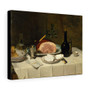 Still Life with Ham 1870s Philippe Rousseau French , Stretched Canvas,Still Life with Ham 1870s Philippe Rousseau French - Stretched Canvas