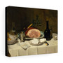 Still Life with Ham 1870s Philippe Rousseau French , Stretched Canvas,Still Life with Ham 1870s Philippe Rousseau French - Stretched Canvas