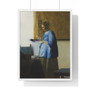   Premium Framed Vertical Poster,Woman Reading a Letter (ca. 1663) by Johannes Vermeer  -  Premium Framed Vertical Poster,Woman Reading a Letter (ca. 1663) by Johannes Vermeer  
