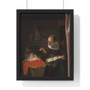 Young Woman at the Cradle, Nicolaes Maes  ,  Premium Framed Vertical Poster,Young Woman at the Cradle, Nicolaes Maes  -  Premium Framed Vertical Poster,Young Woman at the Cradle, Nicolaes Maes  -  Premium Framed Vertical Poster