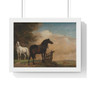 Two Horses in a Pasture by a Fence, Paulus Potter  -  Premium Framed Horizontal Poster,Two Horses in a Pasture by a Fence, Paulus Potter  -  Premium Framed Horizontal Poster,Two Horses in a Pasture by a Fence, Paulus Potter  ,  Premium Framed Horizontal Poster