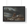 Winter Landscape, Jacob Isaacksz van Ruisdael  -  Premium Framed Horizontal Poster,Winter Landscape, Jacob Isaacksz van Ruisdael  -  Premium Framed Horizontal Poster,Winter Landscape, Jacob Isaacksz van Ruisdael  ,  Premium Framed Horizontal Poster