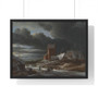 Winter Landscape, Jacob Isaacksz van Ruisdael  -  Premium Framed Horizontal Poster,Winter Landscape, Jacob Isaacksz van Ruisdael  ,  Premium Framed Horizontal Poster,Winter Landscape, Jacob Isaacksz van Ruisdael  -  Premium Framed Horizontal Poster