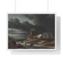 Winter Landscape, Jacob Isaacksz van Ruisdael  -  Premium Framed Horizontal Poster,Winter Landscape, Jacob Isaacksz van Ruisdael  -  Premium Framed Horizontal Poster,Winter Landscape, Jacob Isaacksz van Ruisdael  ,  Premium Framed Horizontal Poster