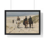 Morning ride along the beach, Anton Mauve  ,  Premium Framed Horizontal Poster,Morning ride along the beach, Anton Mauve  -  Premium Framed Horizontal Poster,Morning ride along the beach, Anton Mauve  -  Premium Framed Horizontal Poster