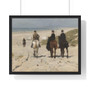 Morning ride along the beach, Anton Mauve  ,  Premium Framed Horizontal Poster,Morning ride along the beach, Anton Mauve  -  Premium Framed Horizontal Poster,Morning ride along the beach, Anton Mauve  -  Premium Framed Horizontal Poster