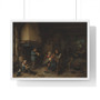  Adriaen van Ostade  -  Premium Framed Horizontal Poster,Peasant Company Indoors, Adriaen van Ostade  ,  Premium Framed Horizontal Poster,Peasant Company Indoors, Adriaen van Ostade  -  Premium Framed Horizontal Poster,Peasant Company Indoors