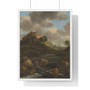  Jacob Isaacksz van Ruisdael  -  Premium Framed Vertical Poster,Bentheim Castle, Jacob Isaacksz van Ruisdael  ,  Premium Framed Vertical Poster,Bentheim Castle, Jacob Isaacksz van Ruisdael  -  Premium Framed Vertical Poster,Bentheim Castle