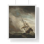 A ship on the high seas in a flying storm, known as 'The wind gust', Willem van de Velde (II)  -  Premium Framed Vertical Poster,A ship on the high seas in a flying storm, known as 'The wind gust', Willem van de Velde (II)  -  Premium Framed Vertical Poster,A ship on the high seas in a flying storm, known as 'The wind gust', Willem van de Velde (II)  ,  Premium Framed Vertical Poster