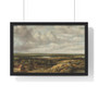 Distant View with Cottages along a Road, Philips Koninck  -  Premium Framed Horizontal Poster,Distant View with Cottages along a Road, Philips Koninck  ,  Premium Framed Horizontal Poster,Distant View with Cottages along a Road, Philips Koninck  -  Premium Framed Horizontal Poster