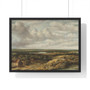 Distant View with Cottages along a Road, Philips Koninck  ,  Premium Framed Horizontal Poster,Distant View with Cottages along a Road, Philips Koninck  -  Premium Framed Horizontal Poster,Distant View with Cottages along a Road, Philips Koninck  -  Premium Framed Horizontal Poster