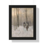 Riders in the Snow in the Haagse Bos, Anton Mauve  ,  Framed Vertical Poster,Riders in the Snow in the Haagse Bos, Anton Mauve  -  Framed Vertical Poster,Riders in the Snow in the Haagse Bos, Anton Mauve  -  Framed Vertical Poster