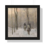 Riders in the Snow in the Haagse Bos, Anton Mauve  ,  Framed Vertical Poster,Riders in the Snow in the Haagse Bos, Anton Mauve  -  Framed Vertical Poster,Riders in the Snow in the Haagse Bos, Anton Mauve  -  Framed Vertical Poster