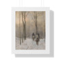 Riders in the Snow in the Haagse Bos, Anton Mauve  -  Framed Vertical Poster,Riders in the Snow in the Haagse Bos, Anton Mauve  -  Framed Vertical Poster,Riders in the Snow in the Haagse Bos, Anton Mauve  ,  Framed Vertical Poster