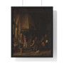 'The Skaters' Peasant Company in an Interior, Adriaen van Ostade  ,  Premium Framed Vertical Poster,'The Skaters' Peasant Company in an Interior, Adriaen van Ostade  -  Premium Framed Vertical Poster,'The Skaters' Peasant Company in an Interior, Adriaen van Ostade  -  Premium Framed Vertical Poster