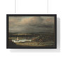 Wide River Landscape ca. 1648–49 Philips Koninck Dutch  -  Premium Framed Horizontal Poster,Wide River Landscape ca. 1648–49 Philips Koninck Dutch  ,  Premium Framed Horizontal Poster