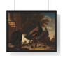 A Hen with Peacocks and a Turkey, Melchior d'Hondecoeter  ,  Premium Framed Horizontal Poster,A Hen with Peacocks and a Turkey, Melchior d'Hondecoeter  -  Premium Framed Horizontal Poster,A Hen with Peacocks and a Turkey, Melchior d'Hondecoeter  -  Premium Framed Horizontal Poster