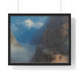   Premium Framed Horizontal Poster,Ivan Ayvazovsky’s From Mleta to Gudauri   -  Premium Framed Horizontal Poster,Ivan Ayvazovsky’s From Mleta to Gudauri   