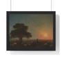 Ivan Konstantinovič Ajvazovskij, Shepherds with a flock of sheep  ,  Premium Framed Horizontal Poster,Ivan Konstantinovič Ajvazovskij, Shepherds with a flock of sheep  -  Premium Framed Horizontal Poster,Ivan Konstantinovič Ajvazovskij, Shepherds with a flock of sheep  -  Premium Framed Horizontal Poster