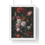 Still Life with Flowers in a Glass Vase, Jan Davidsz. de Heem  ,  Premium Framed Vertical Poster,Still Life with Flowers in a Glass Vase, Jan Davidsz. de Heem  -  Premium Framed Vertical Poster,Still Life with Flowers in a Glass Vase, Jan Davidsz. de Heem  -  Premium Framed Vertical Poster