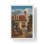 Figures in a Courtyard behind a House, Pieter de Hooch  ,  Premium Framed Vertical Poster,Figures in a Courtyard behind a House, Pieter de Hooch  -  Premium Framed Vertical Poster,Figures in a Courtyard behind a House, Pieter de Hooch  -  Premium Framed Vertical Poster