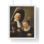 Judith Leyster A Boy and a Girl with a Cat and an Eel,  Premium Framed Vertical Poster,Judith Leyster A Boy and a Girl with a Cat and an Eel-  Premium Framed Vertical Poster