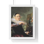 portrait by Judith Leyster  ,  Premium Framed Vertical Poster,Self-portrait by Judith Leyster  -  Premium Framed Vertical Poster,Self