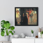 Gustav Klimt's Schubert at the Piano II ,  Premium Framed Horizontal Poster,Gustav Klimt's Schubert at the Piano II -  Premium Framed Horizontal Poster