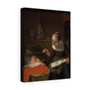 Young Woman at the Cradle, Nicolaes Maes  ,  Stretched Canvas,Young Woman at the Cradle, Nicolaes Maes  -  Stretched Canvas,Young Woman at the Cradle, Nicolaes Maes  -  Stretched Canvas