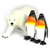 Small World Jumbo Arctic Animal Toys - polar bear & 2 penguins