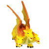 large 3 headed yellow dragon toy for children - main view