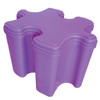 Children's wooden play table with 5 puzzle shaped storage stools & boxes - Purple storage stool