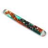 Mini spiral glitter sensory tube - Green and orange - providing a soothing sensory experience