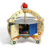 small world wooden space station playset - packed away view