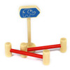 Small world portable wooden zoo playset & wooden animal figures for children - Wooden accessories view