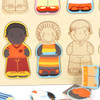 Multicultural Wooden Jigsaw Puzzle - 24 Pieces for Early Years Learning - close up