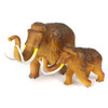 2 realistic woolly mammoth toys for children