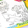 3 reusable magic water colouring books and 3 refillable water brushes for children and early year sproviders - before use close up