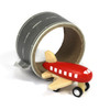 childrens runway play tape with wooden toy plane - view 3